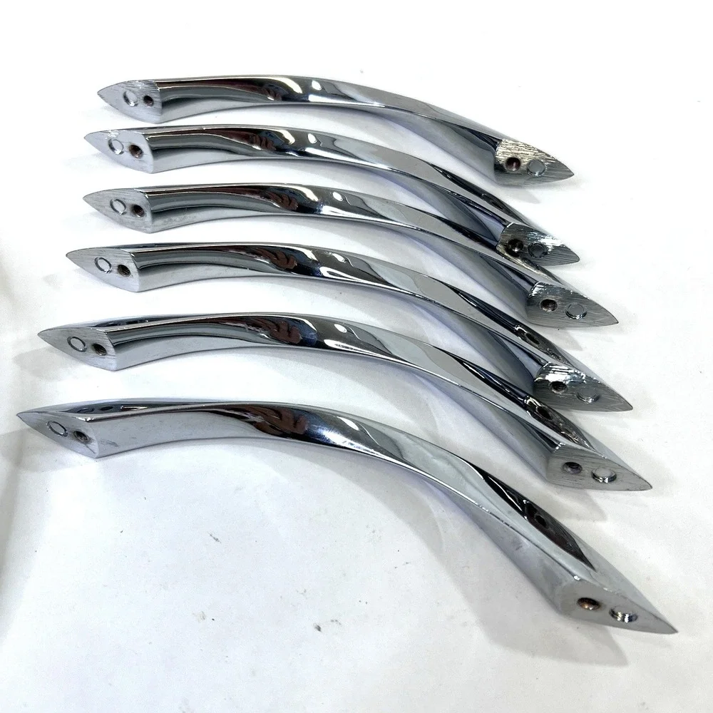 12 Pack Brushed Nickel Cabinet Pulls 5 Inch Arch Twisted Silver Drawer Handles